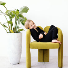 Load image into Gallery viewer, Black Ribbed Two-piece Long Set