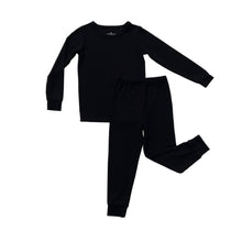 Load image into Gallery viewer, Black Ribbed Two-piece Long Set