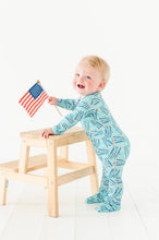 Load image into Gallery viewer, Fireworks Convertible Foot Onesie