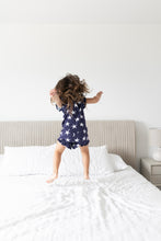 Load image into Gallery viewer, Navy Star Ruffle Short Set