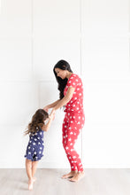 Load image into Gallery viewer, Navy Star Ruffle Short Set