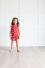 Load image into Gallery viewer, Red Star Ruffle Short Set