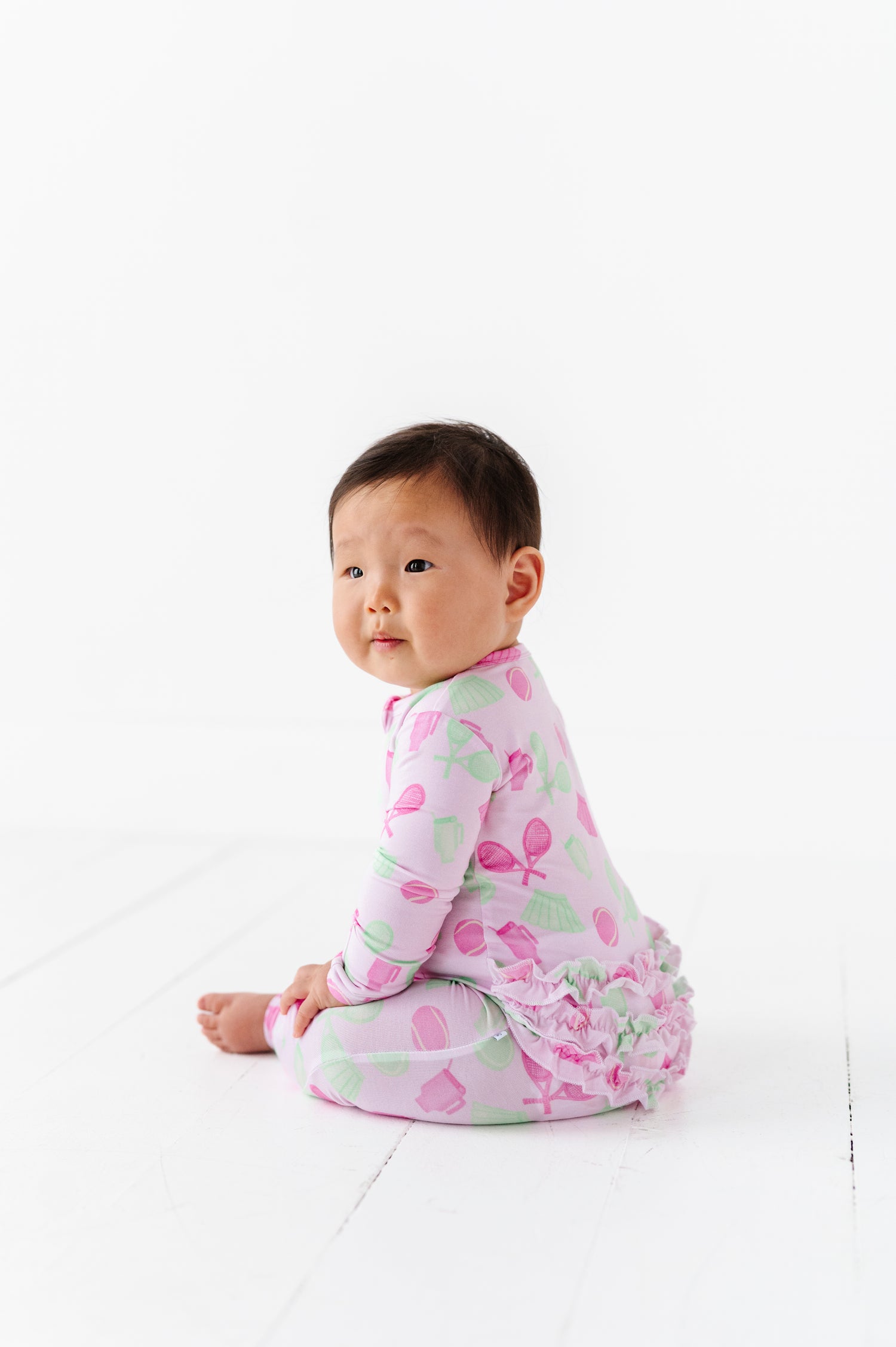 Tennis Ruffle Zipper Onesie
