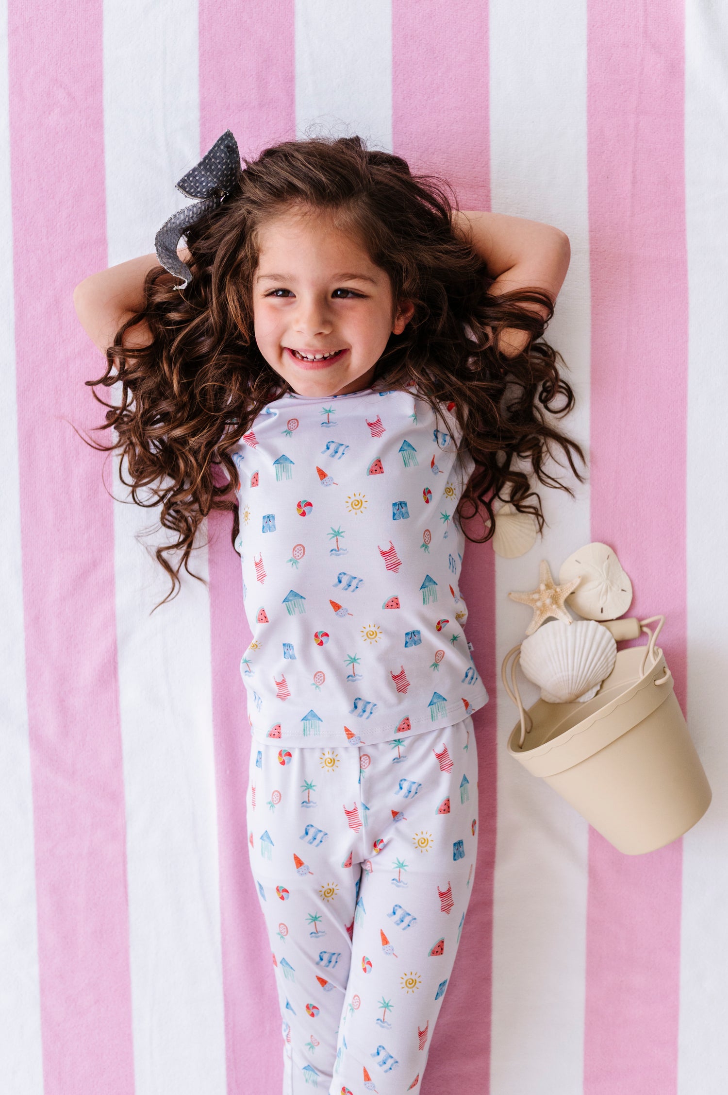 Beach Scene Two Piece Pajama Set