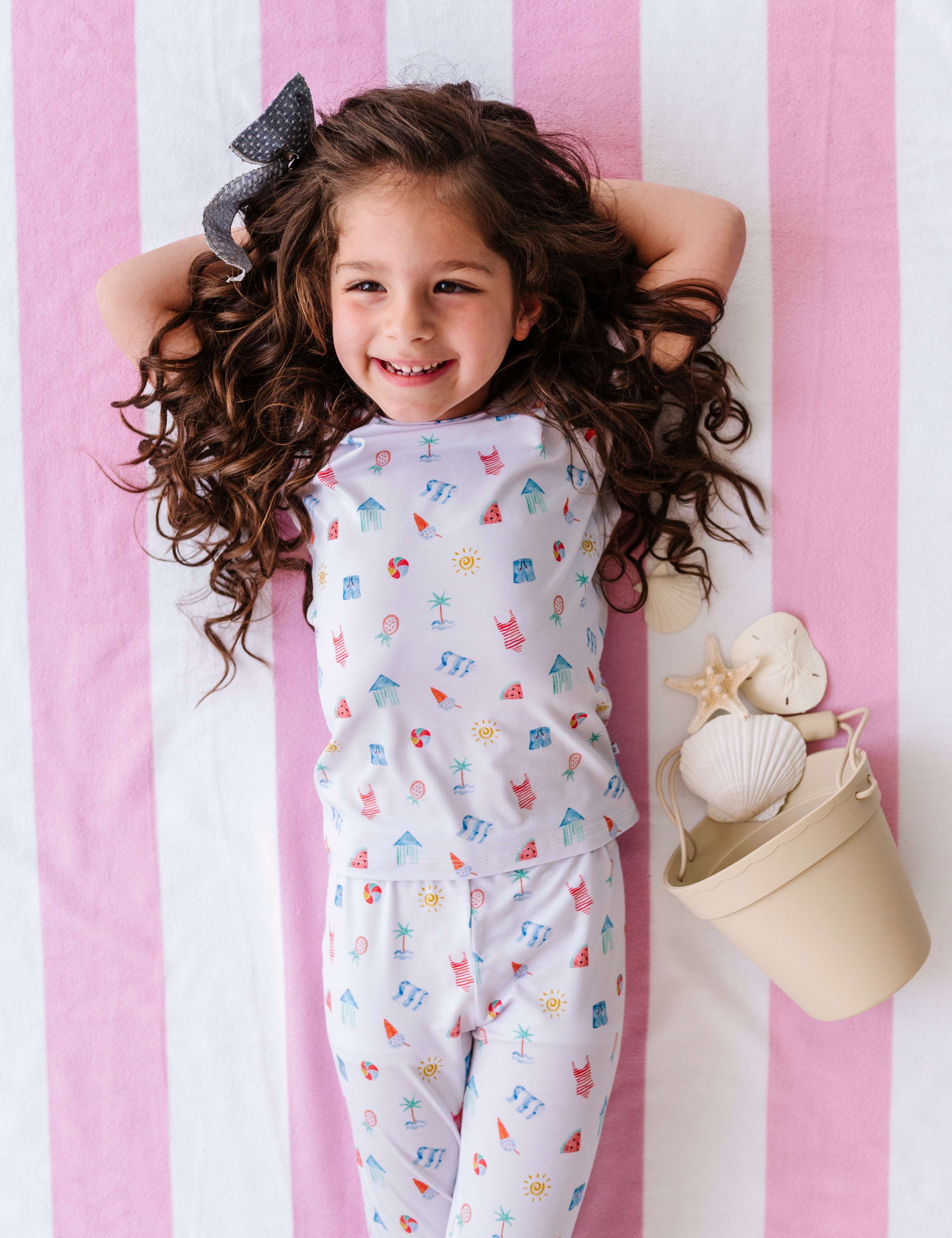 Beach Scene Two Piece Pajama Set