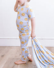 Blue Gingham Pumpkin Two Piece Set