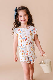 Sea Shells Ruffle Short Set