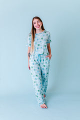 LPC X Daryl-Ann Denner Blue Stripe Affirmation Heart Women's Lounge Set- PREORDER Ships in January