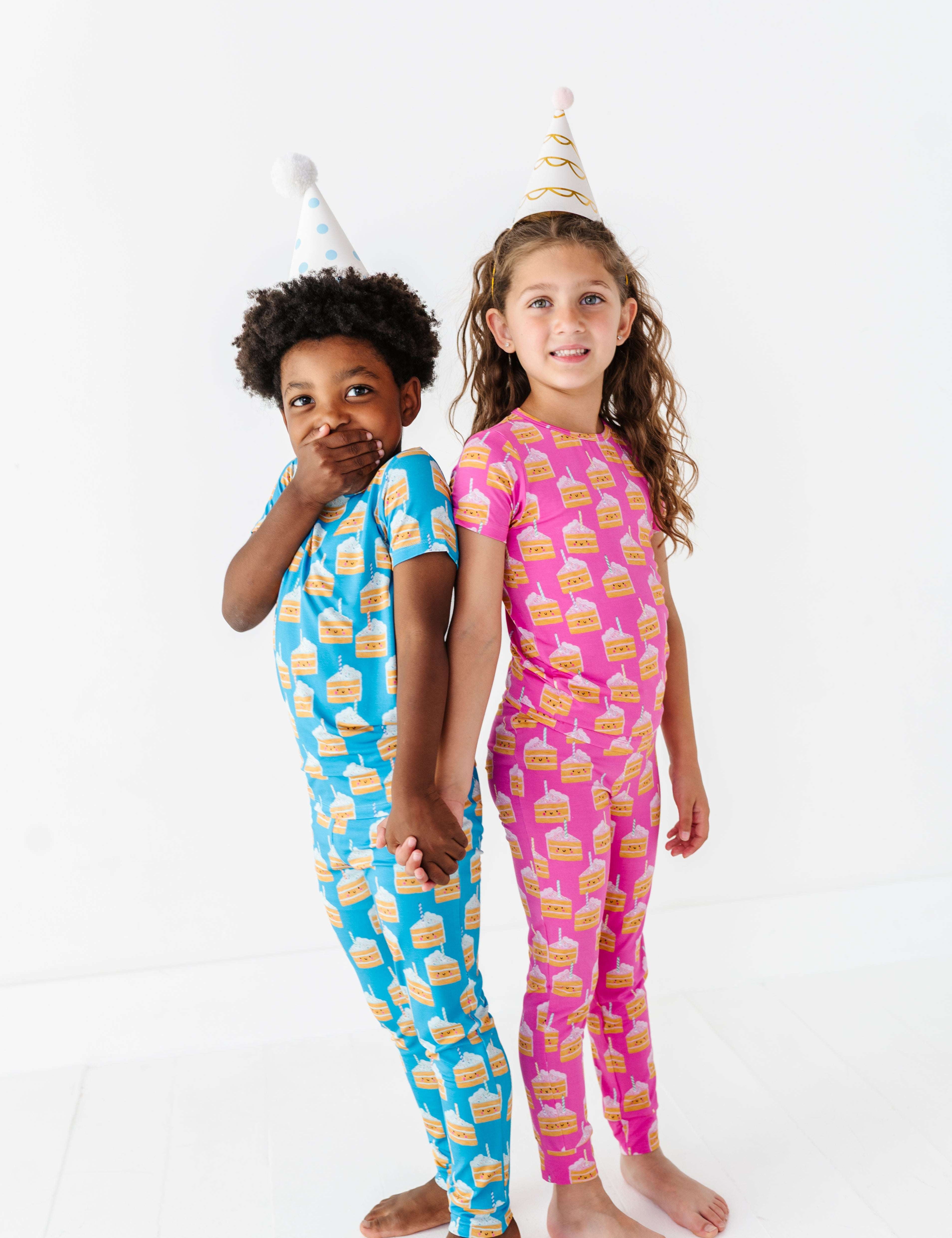 Birthday Cake Pink Two Piece Pajama Set