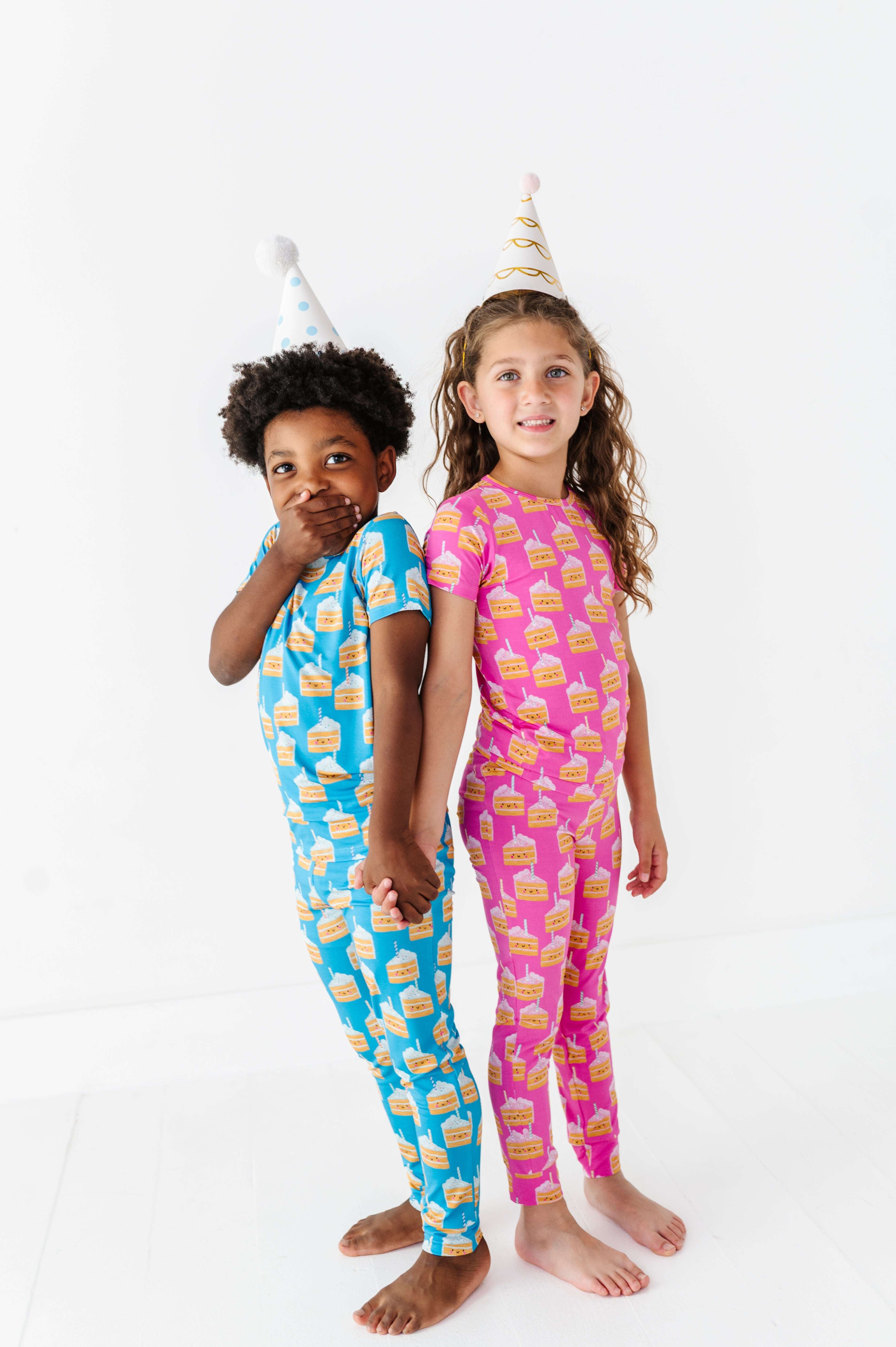 Birthday Cake Pink Two Piece Pajama Set