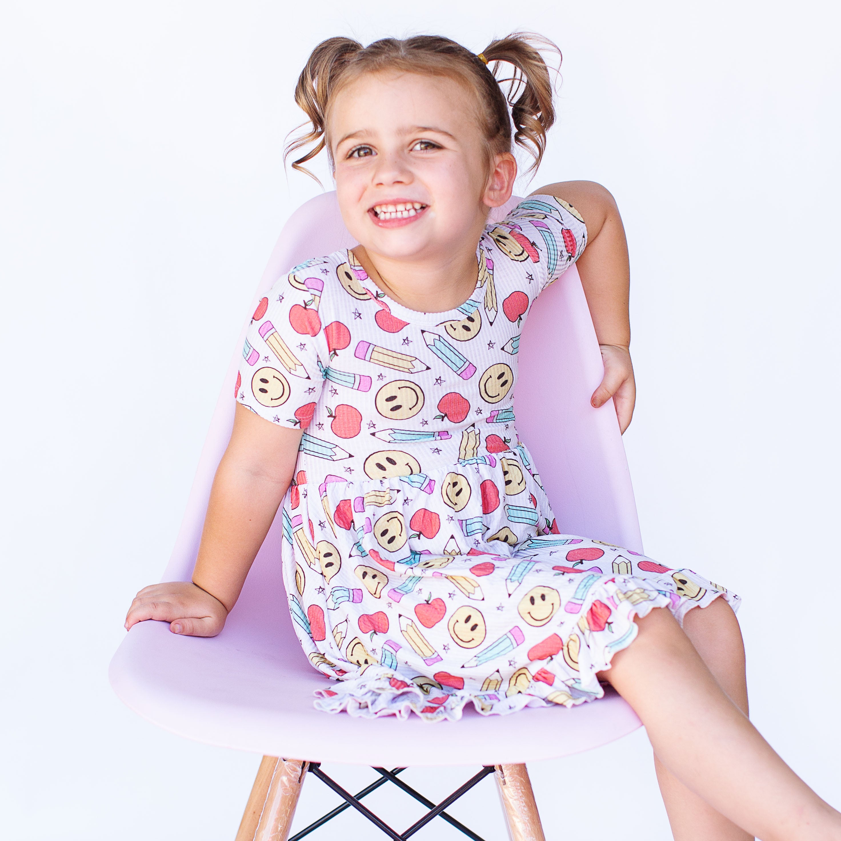 Smiley School Ruffled Dress