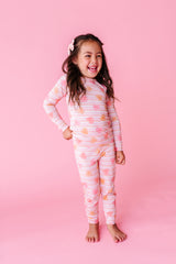 LPC X Daryl-Ann Denner Pink Stripe Affirmation Heart Two Piece Pajama Set - PREORDER Ships in January