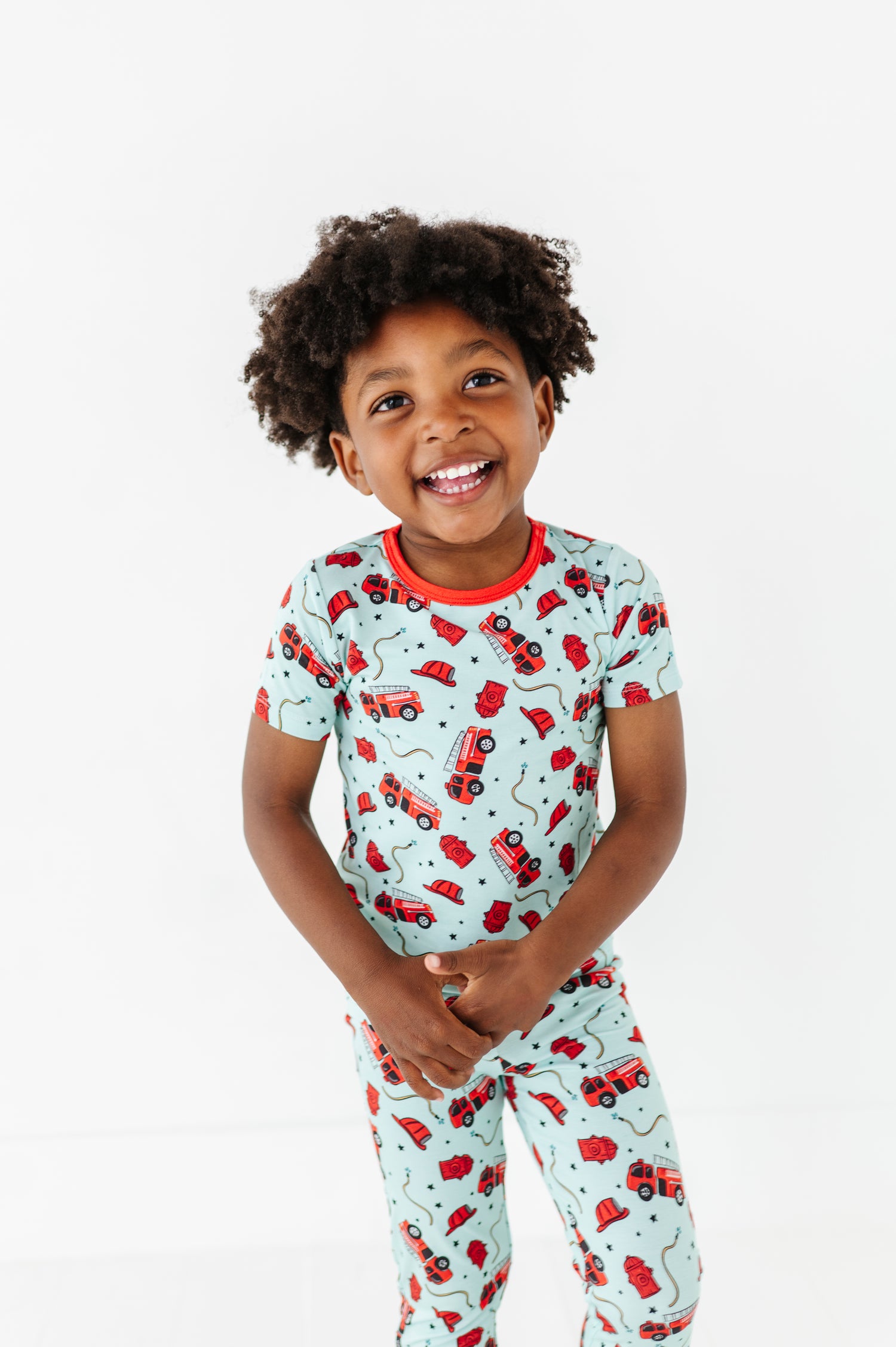 Fire Truck Two Piece Pajama Set
