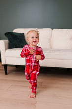 Load image into Gallery viewer, Red Plaid Convertible Onesie
