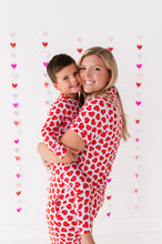 Load image into Gallery viewer, Red Affirmation Heart Two Piece Long Pajama Set
