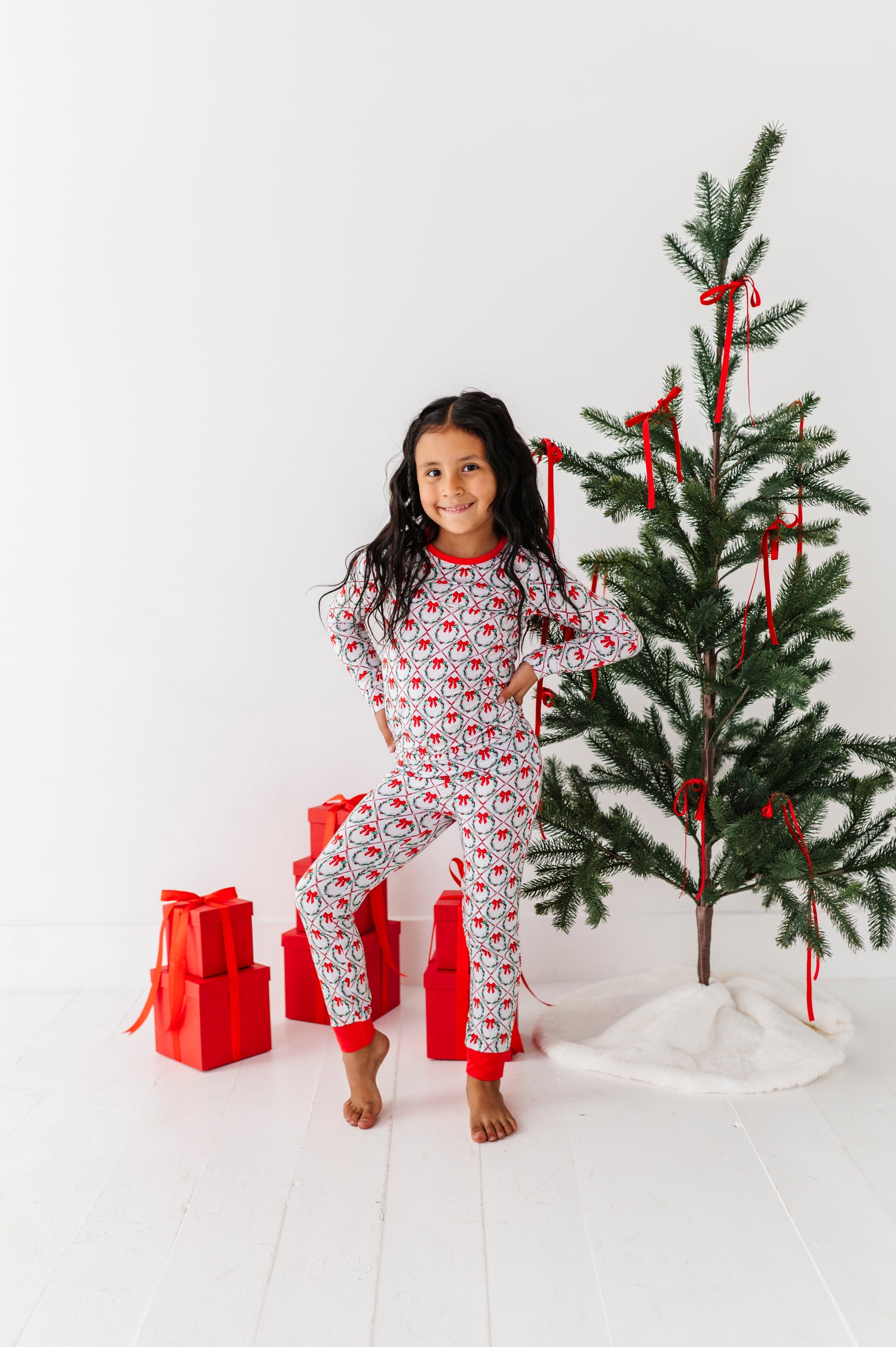 Holiday Wreaths Two Piece Pajama Set