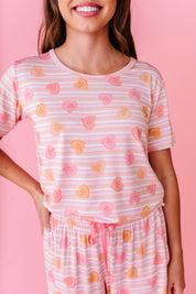 LPC X Daryl-Ann Denner Pink Stripe Affirmation Heart Women's Lounge Set- PREORDER Ships in January