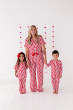 Load image into Gallery viewer, Red Affirmation Heart Women&#39;s Flare Pajama Set
