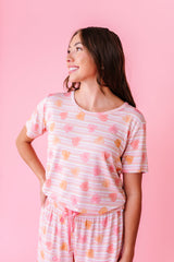 LPC X Daryl-Ann Denner Pink Stripe Affirmation Heart Women's Lounge Set- PREORDER Ships in January