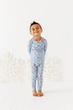 Load image into Gallery viewer, Blue Snowman Two Piece Long Set
