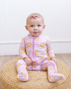 Pink Gingham Pumpkin Convertible Onesie