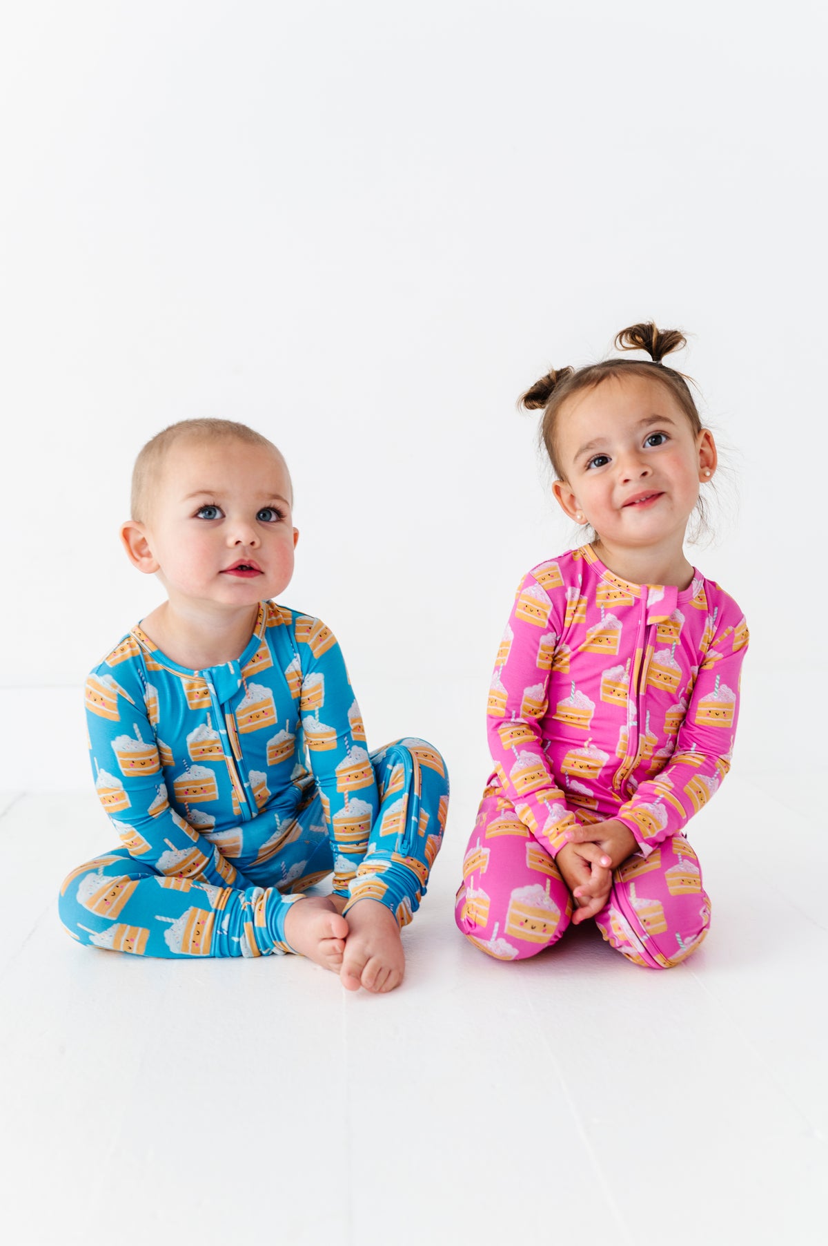 Birthday Cake Pink Zipper Onesie