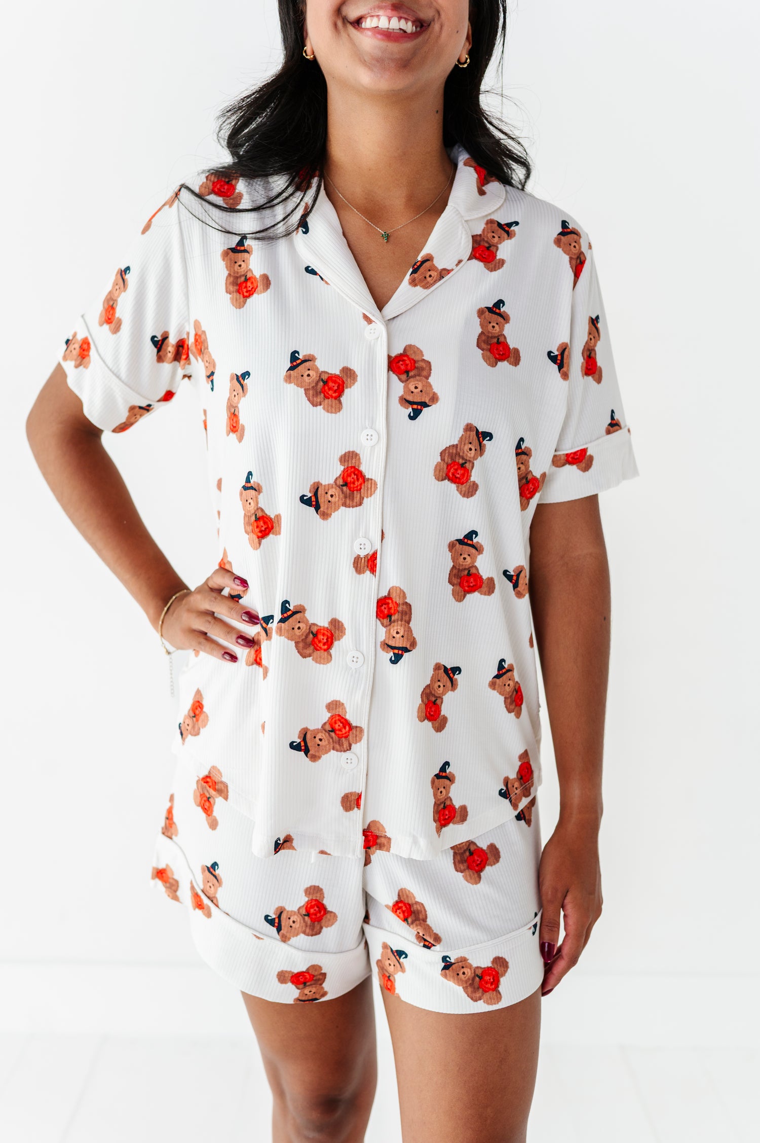 Halloween Bear Women's Short Set