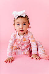 LPC X Daryl-Ann Denner Pink Stripe Affirmation Heart Zipper Onesie - PREORDER Ships in January