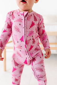 Pink Pine Tree Convertible Onesie