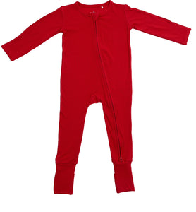 Red Ribbed Convertible Onesie