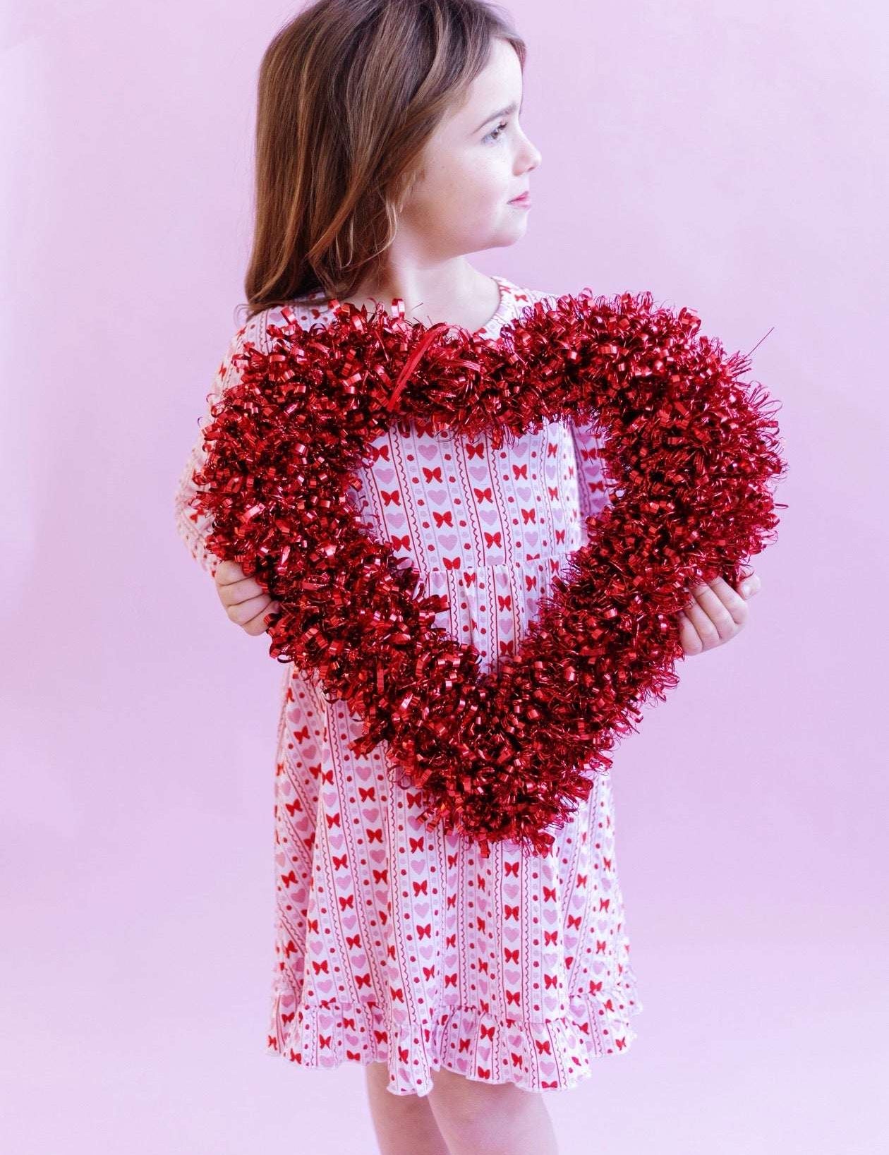 Heart and Bow Ruffle Dress