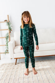 LPC X Sydney Rae Bass Green Nativity Two Piece Pajama Set