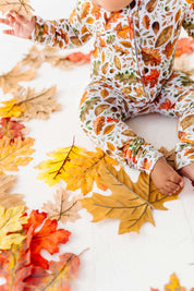 Fall Leaves Zipper Onesie