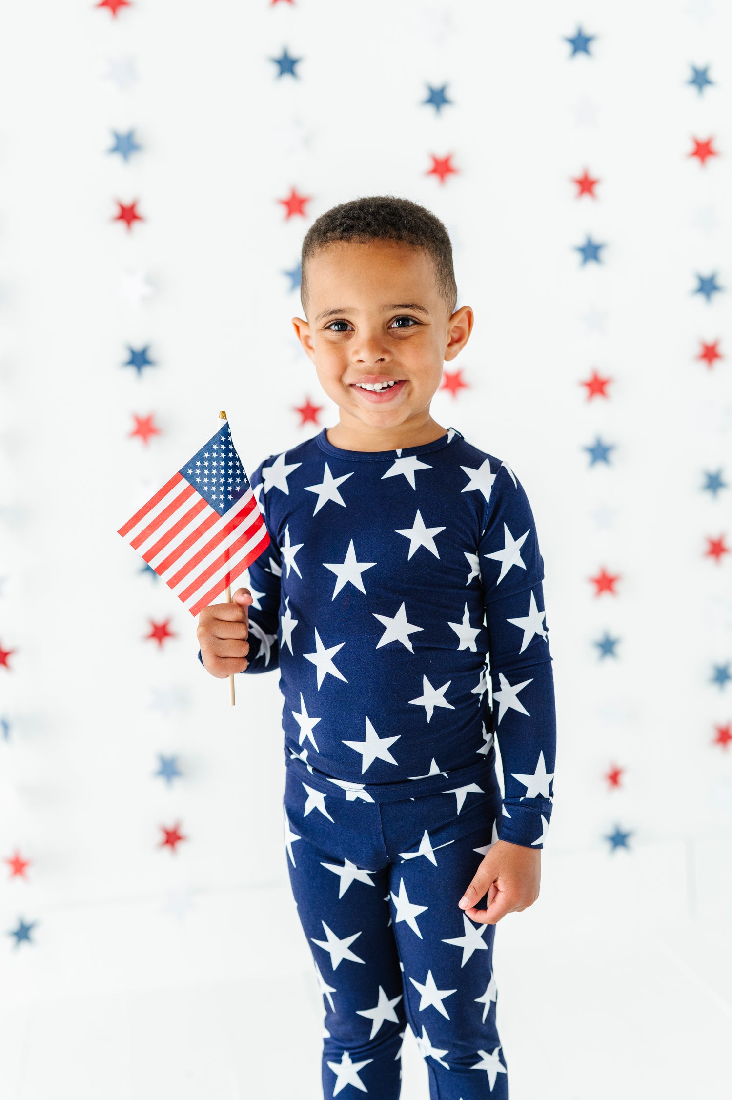 Navy Star Two Piece Pajama Set
