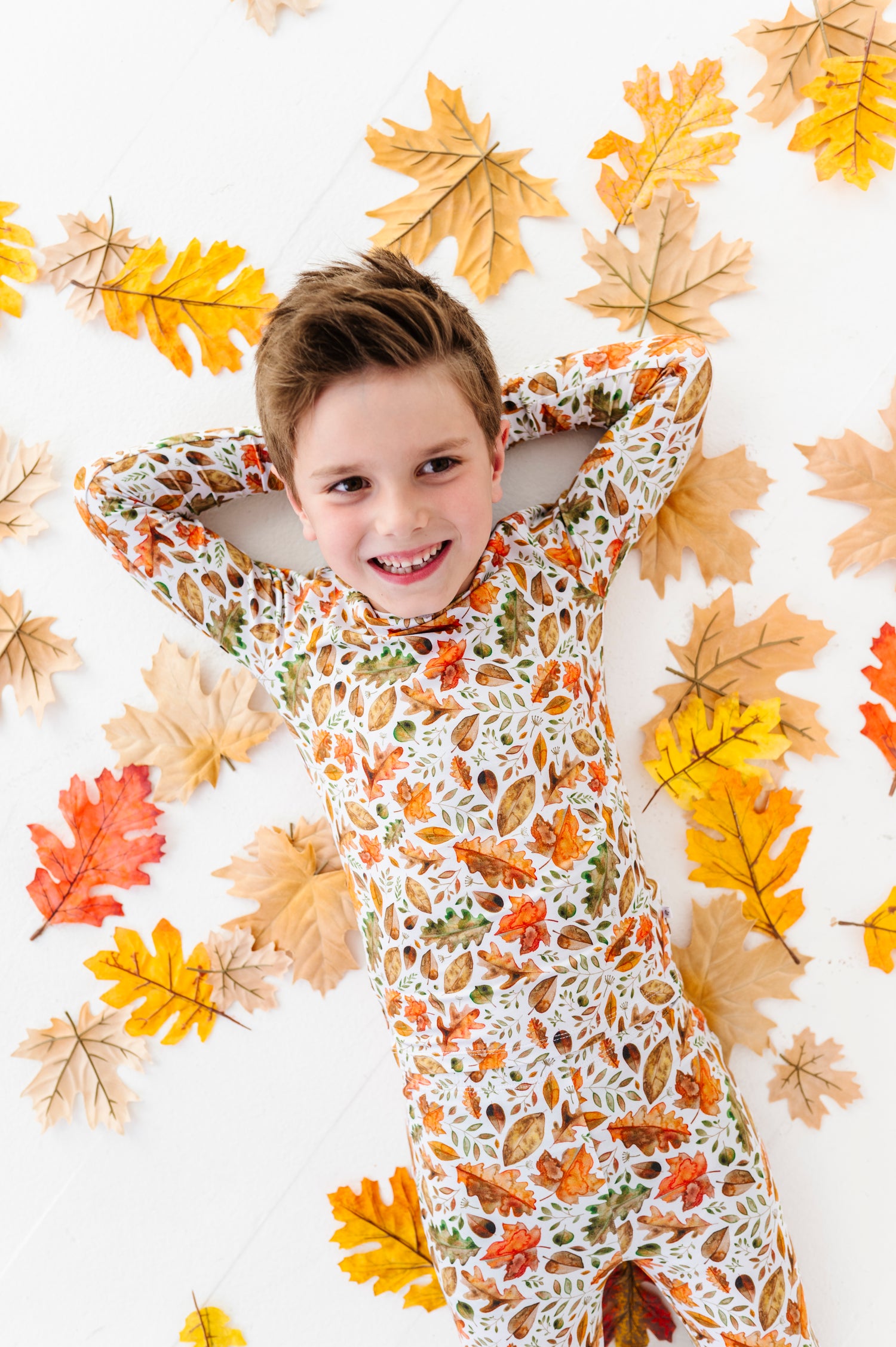 Fall Leaves Two Piece Pajama Set