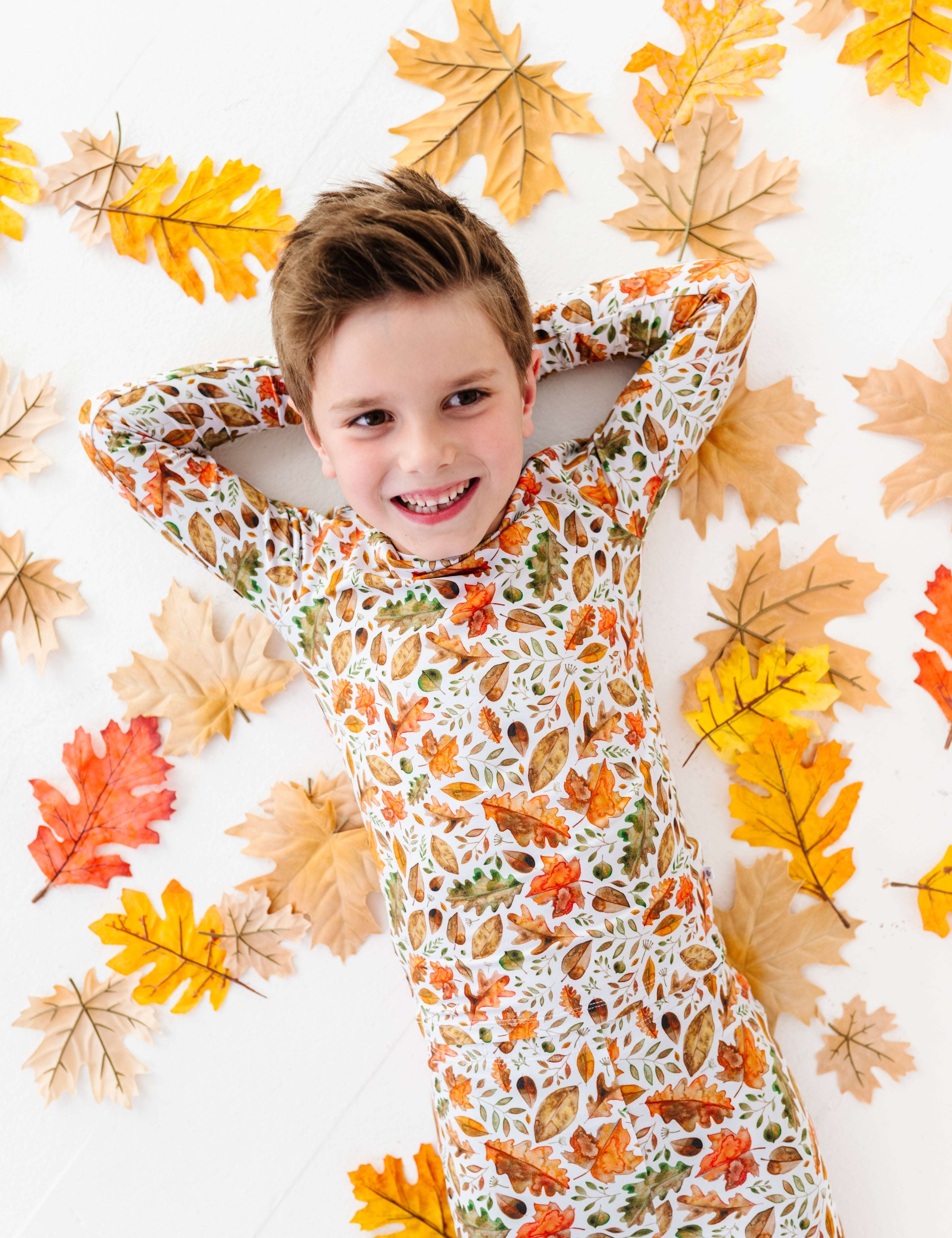 Fall Leaves Two Piece Pajama Set