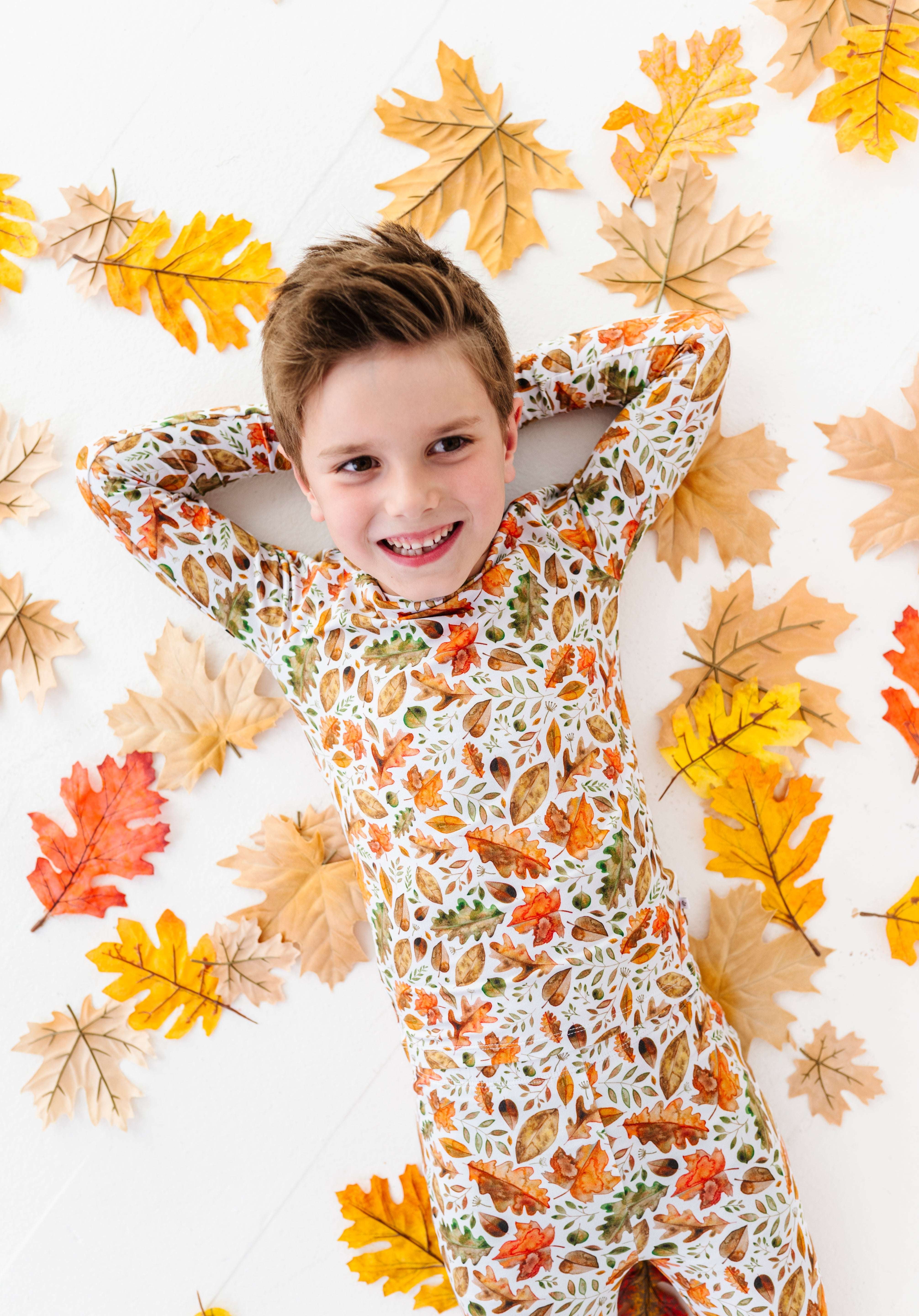 Fall Leaves Two Piece Pajama Set