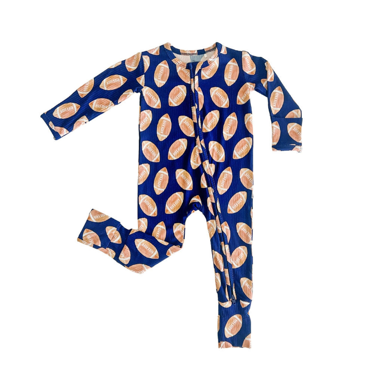 Ribbed Football Romper