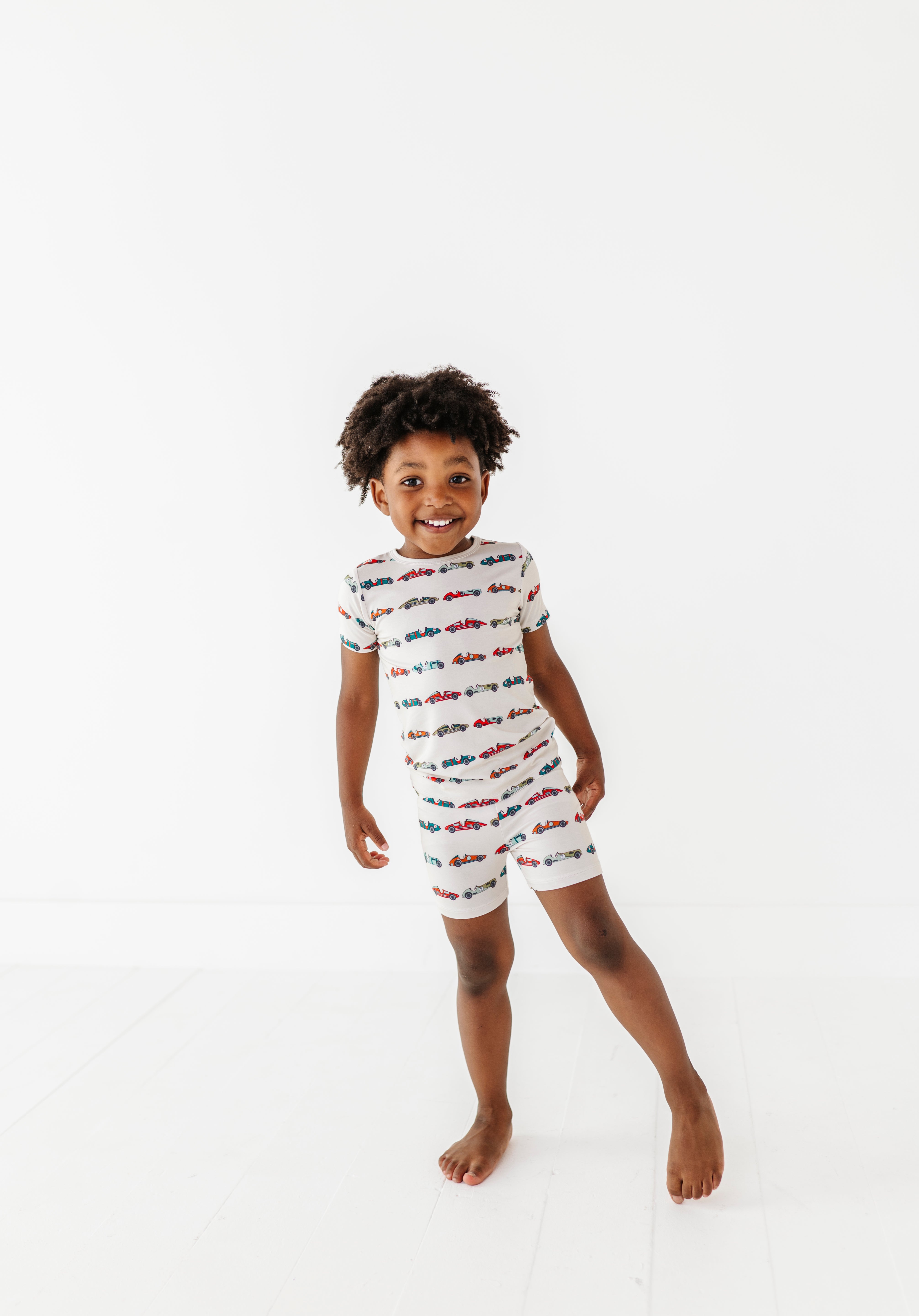 Vintage Cars Pajama Short Set