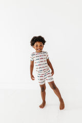 Vintage Cars Pajama Short Set