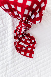 Red Check Swaddle