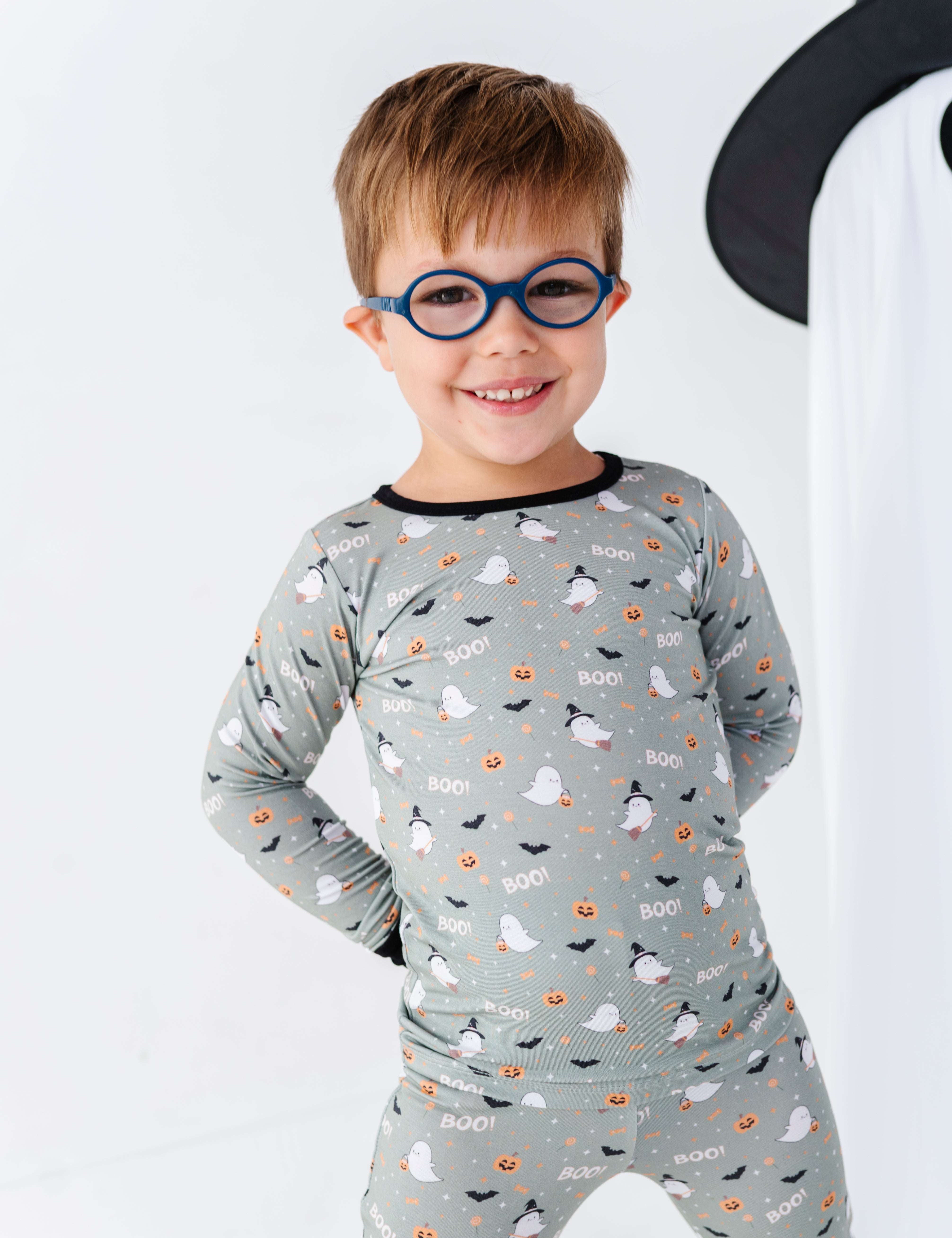 Happy Spooky Green Two Piece Pajama Set