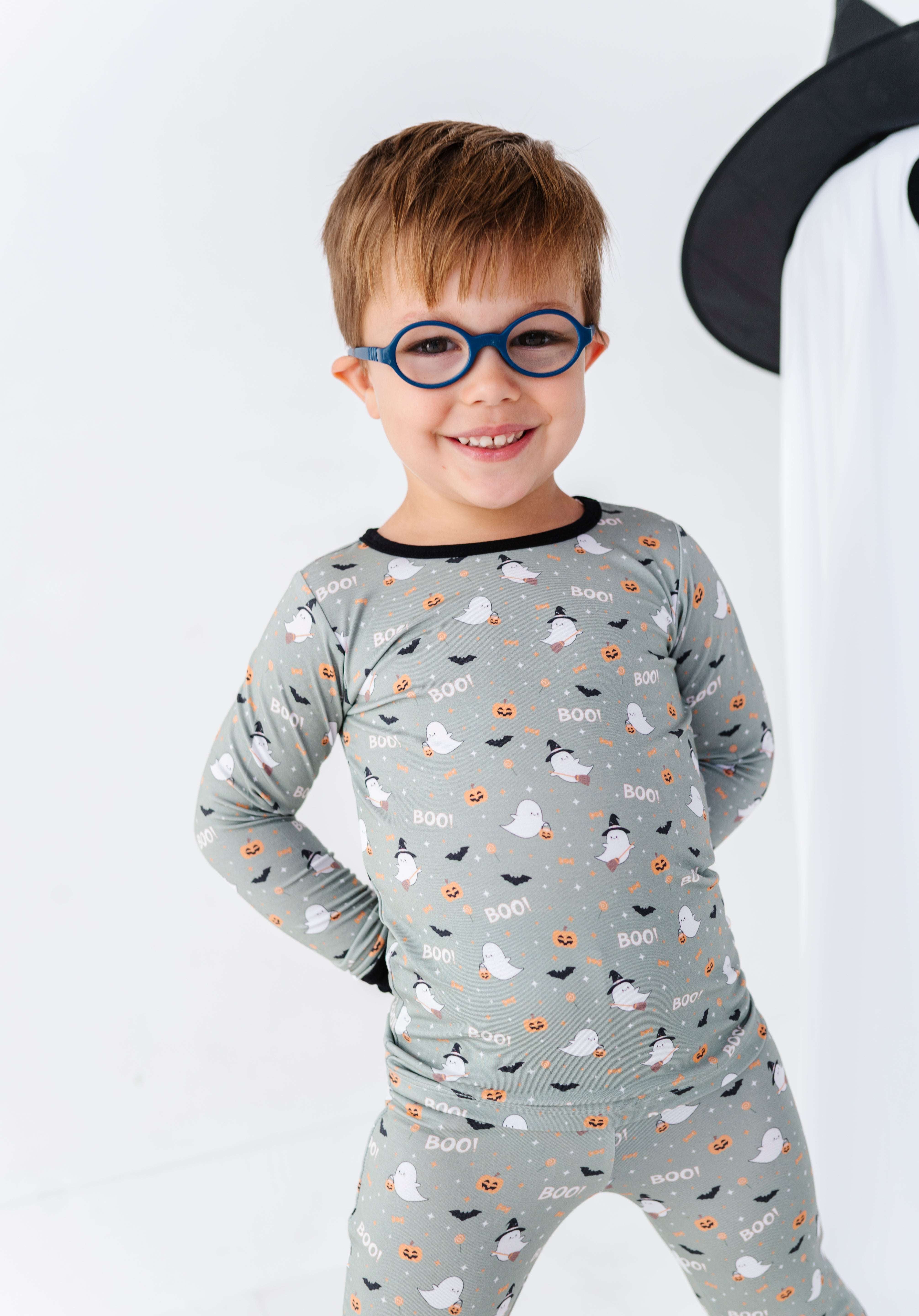 Happy Spooky Green Two Piece Pajama Set