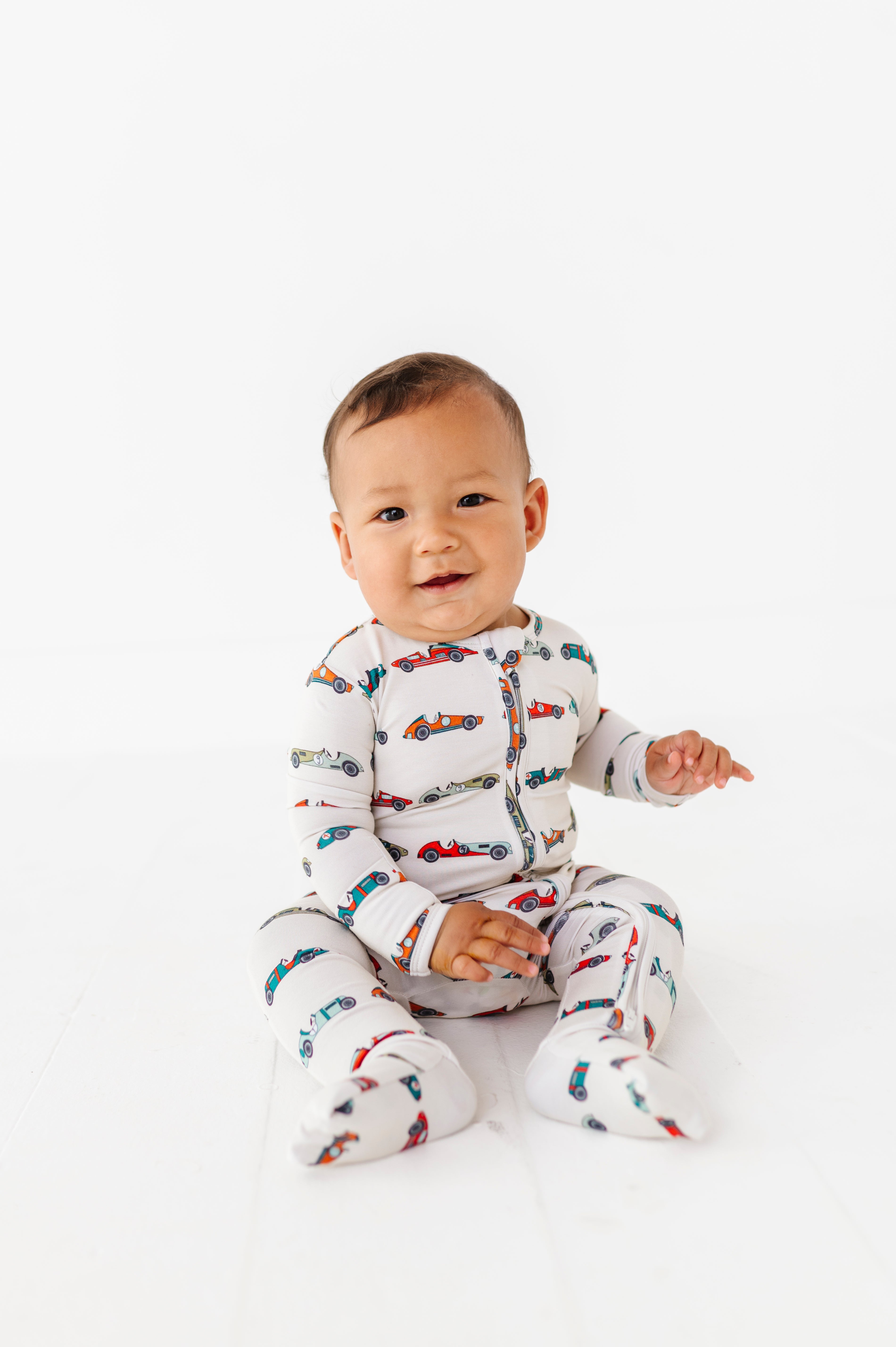Vintage Car Zipper Onesie