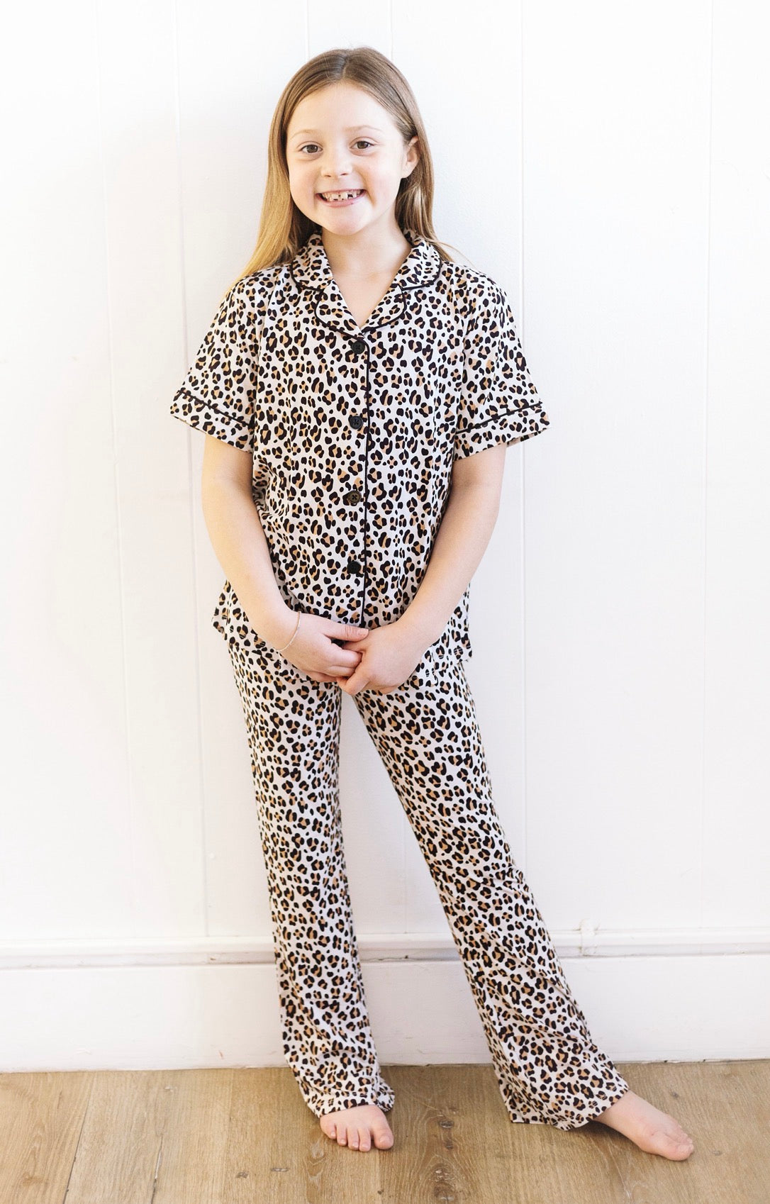Leopard Girls Flare Lounge Set