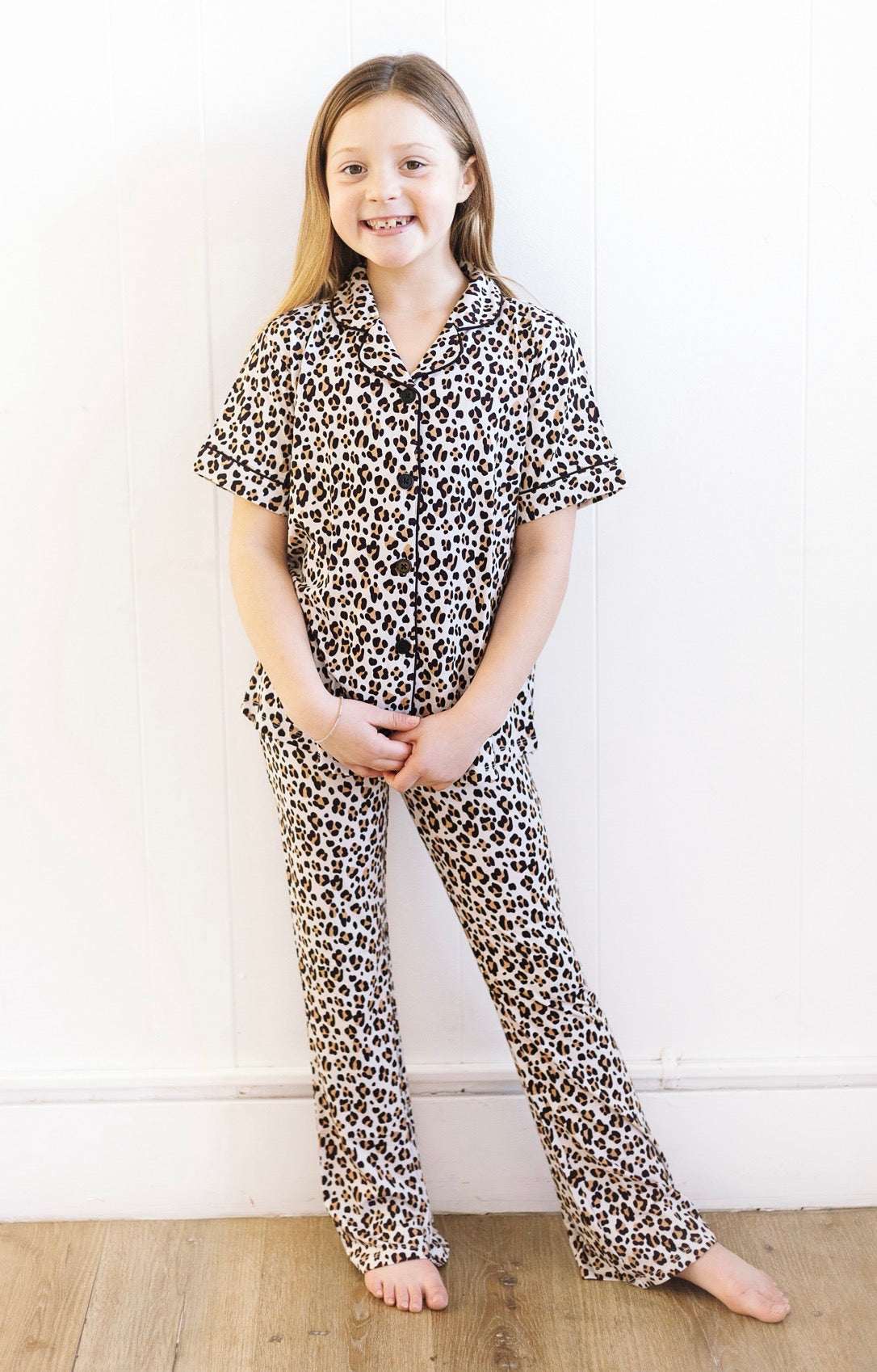 Leopard Girls Flare Lounge Set