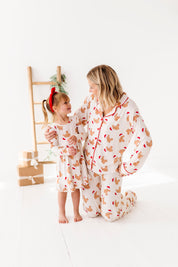 Santa Bear Girls Twirl Dress