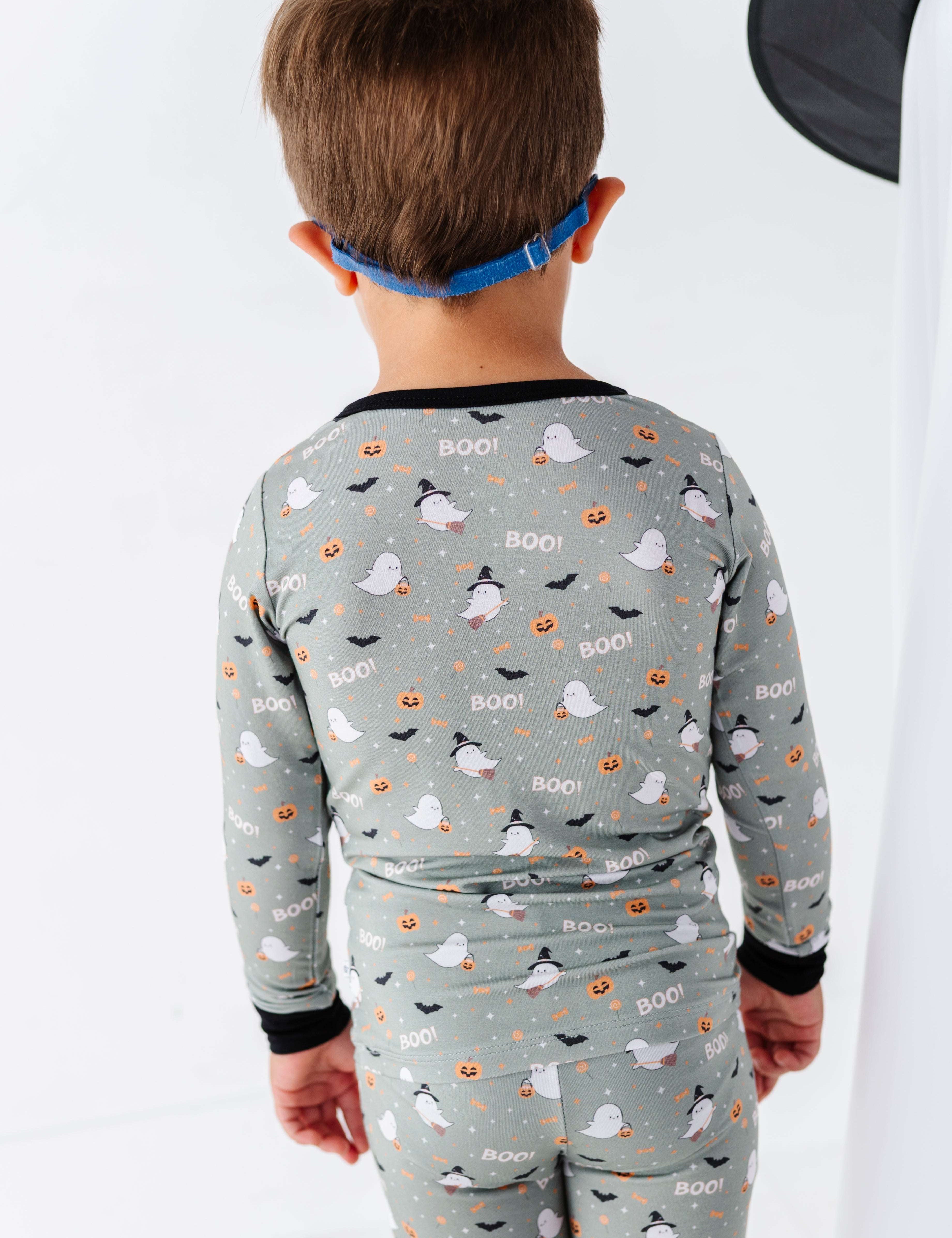 Happy Spooky Green Two Piece Pajama Set