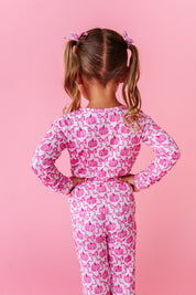 Pumpkin Bows Two Piece Pajama Set