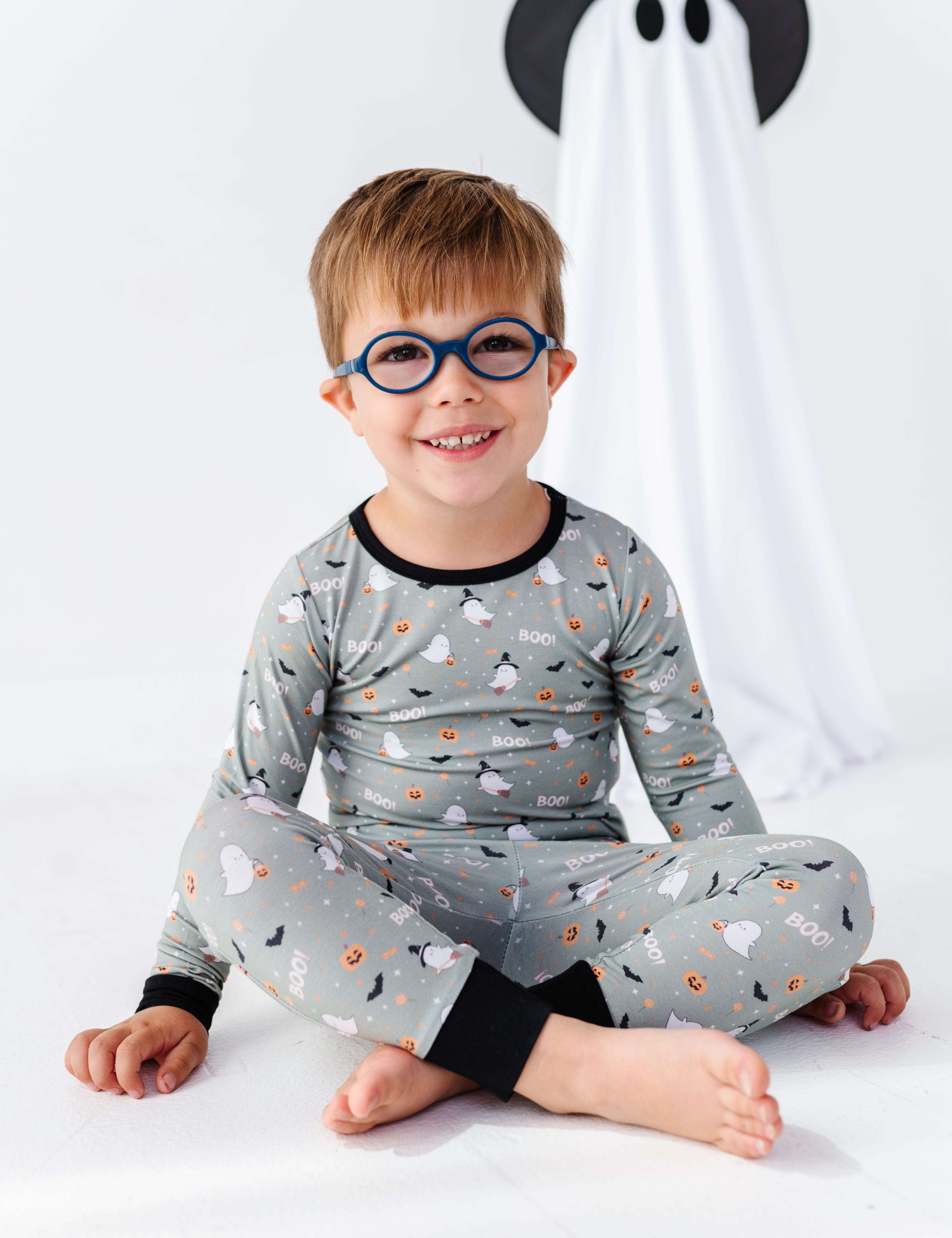 Happy Spooky Green Two Piece Pajama Set